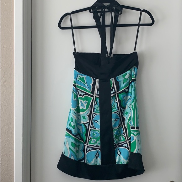 Silk Bebe halter tie mini dress 👗 Small - Picture 5 of 8